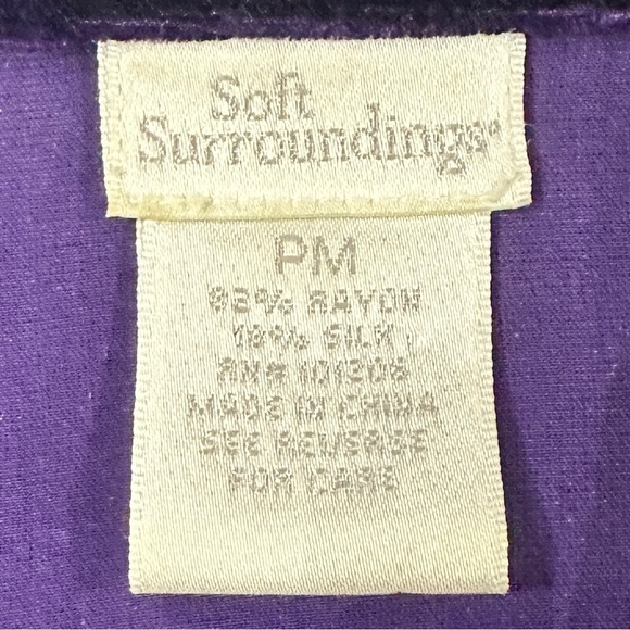 Soft Surroundings Purple Velvet Boyfriend Tunic Shirt - Picture 3 of 4